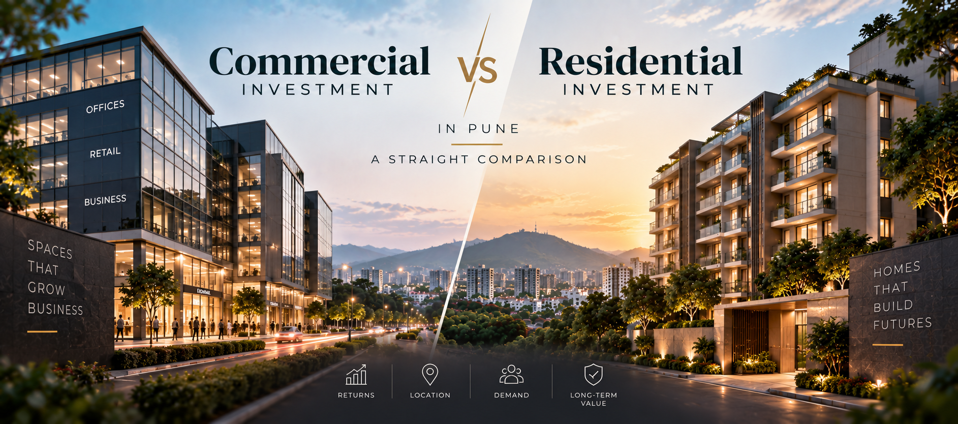 Commercial vs Residential Investment in Pune: A Straight Comparison